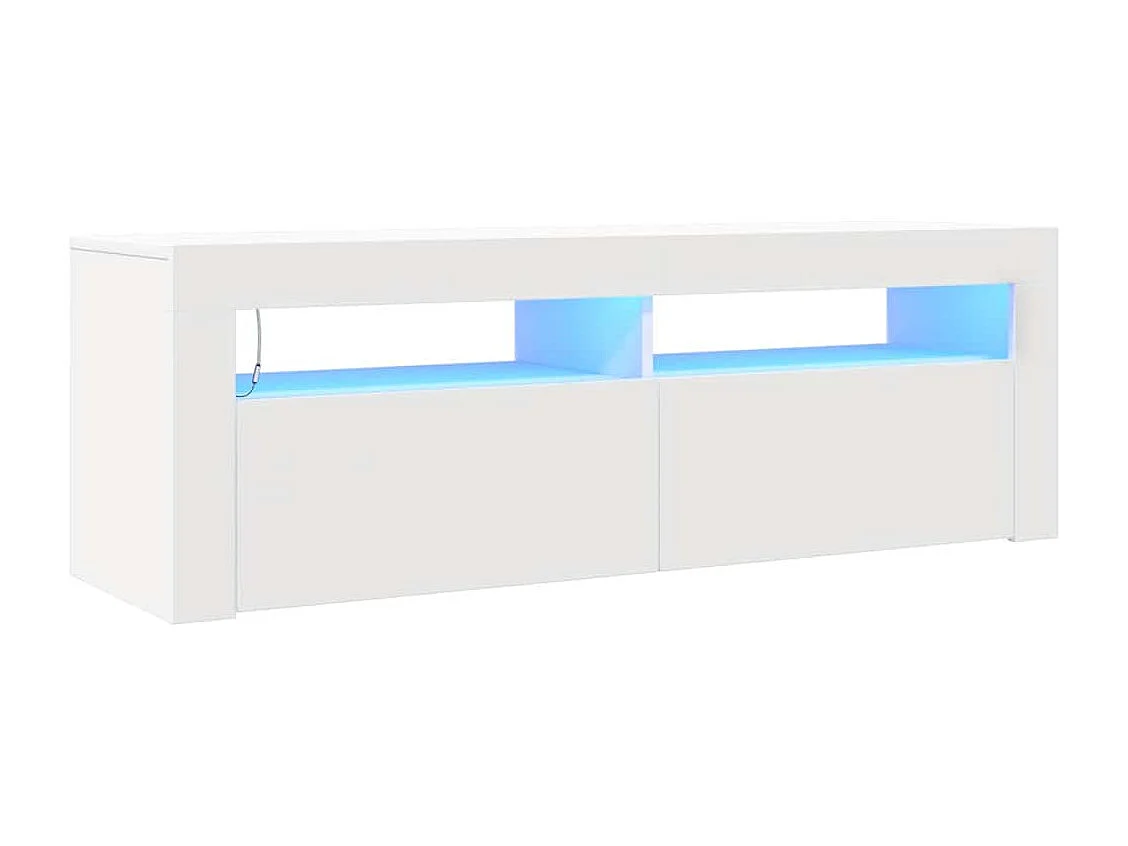 Mueble para TV  | Gabinete de TV |  Mueble de salón con luces LED blanco 120x35x40 cm