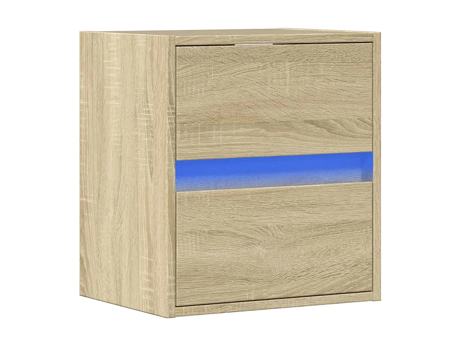 Meuble TV | Banc TV | Armoire TV mural avec lumières LED chêne sonoma 41x31x45 cm