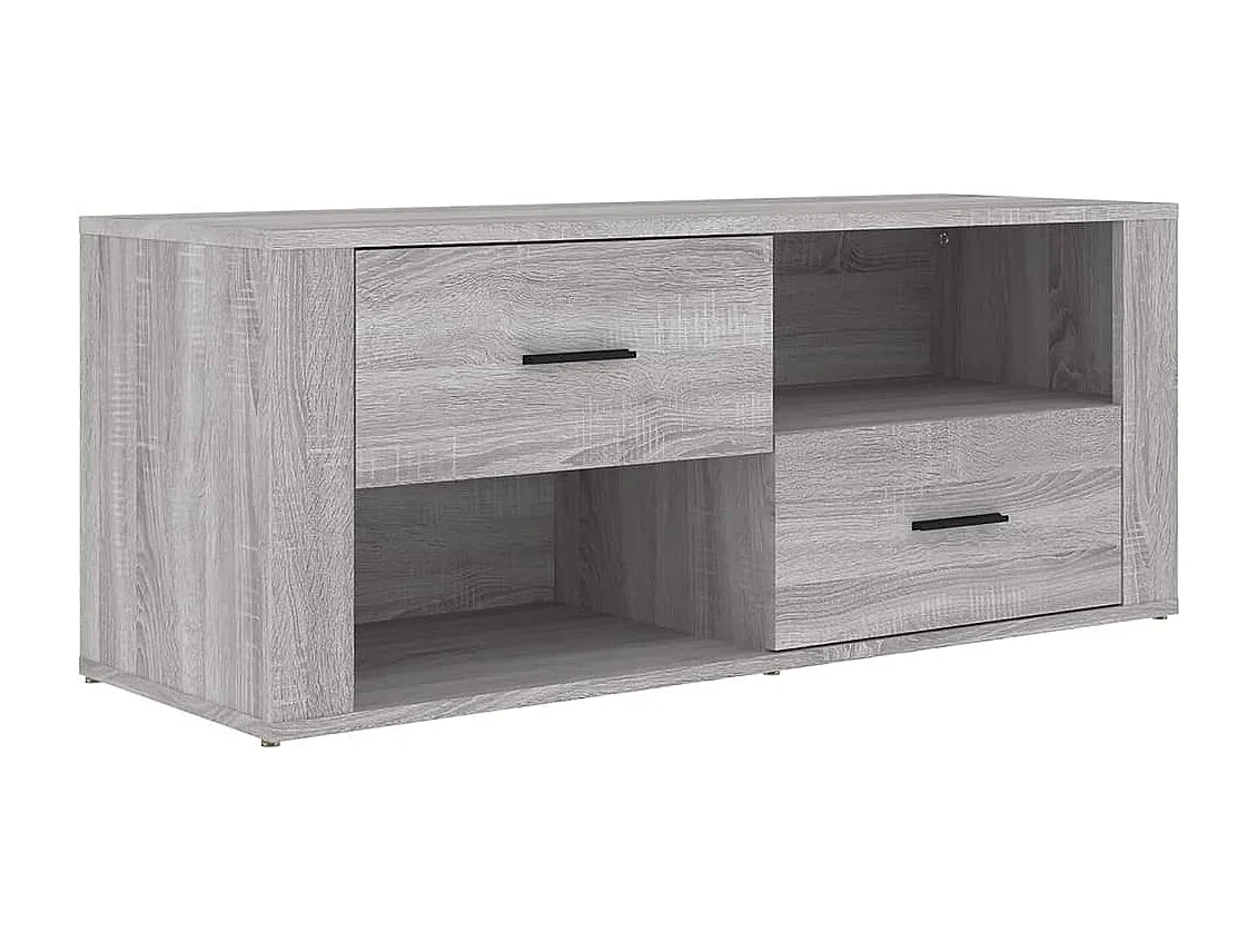 Mueble de TV | Mueble de salón madera contrachapada gris Sonoma 100x35x40 cm