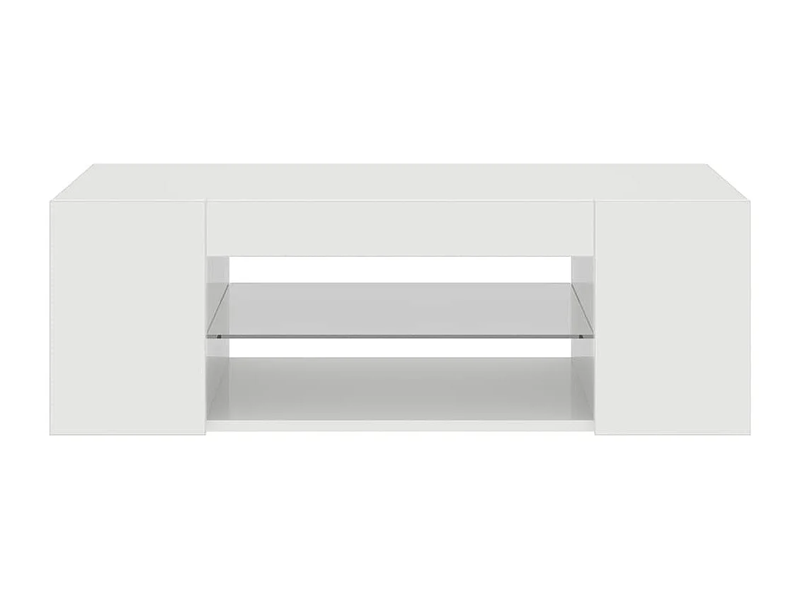 Mueble de TV | Mueble de salón con luces LED blanco brillante 90x39x30 cm