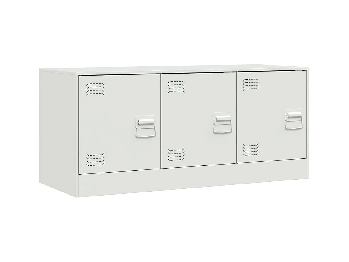 Mueble para TV  | Gabinete de TV |  Mueble de salón de acero blanco 99x39x44 cm