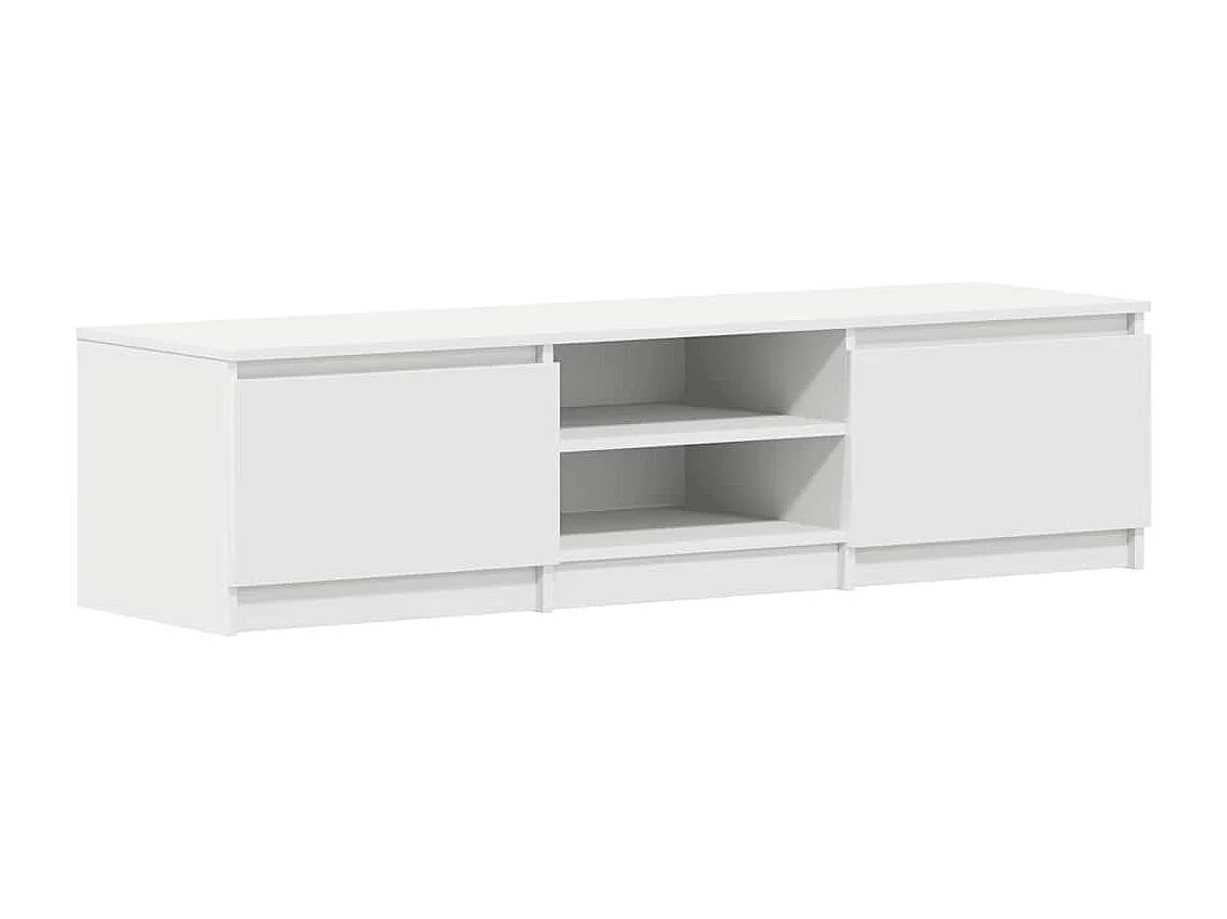 Meuble TV | Banc TV | Armoire TV Blanc 140x40x35,5 cm Bois d'ingénierie