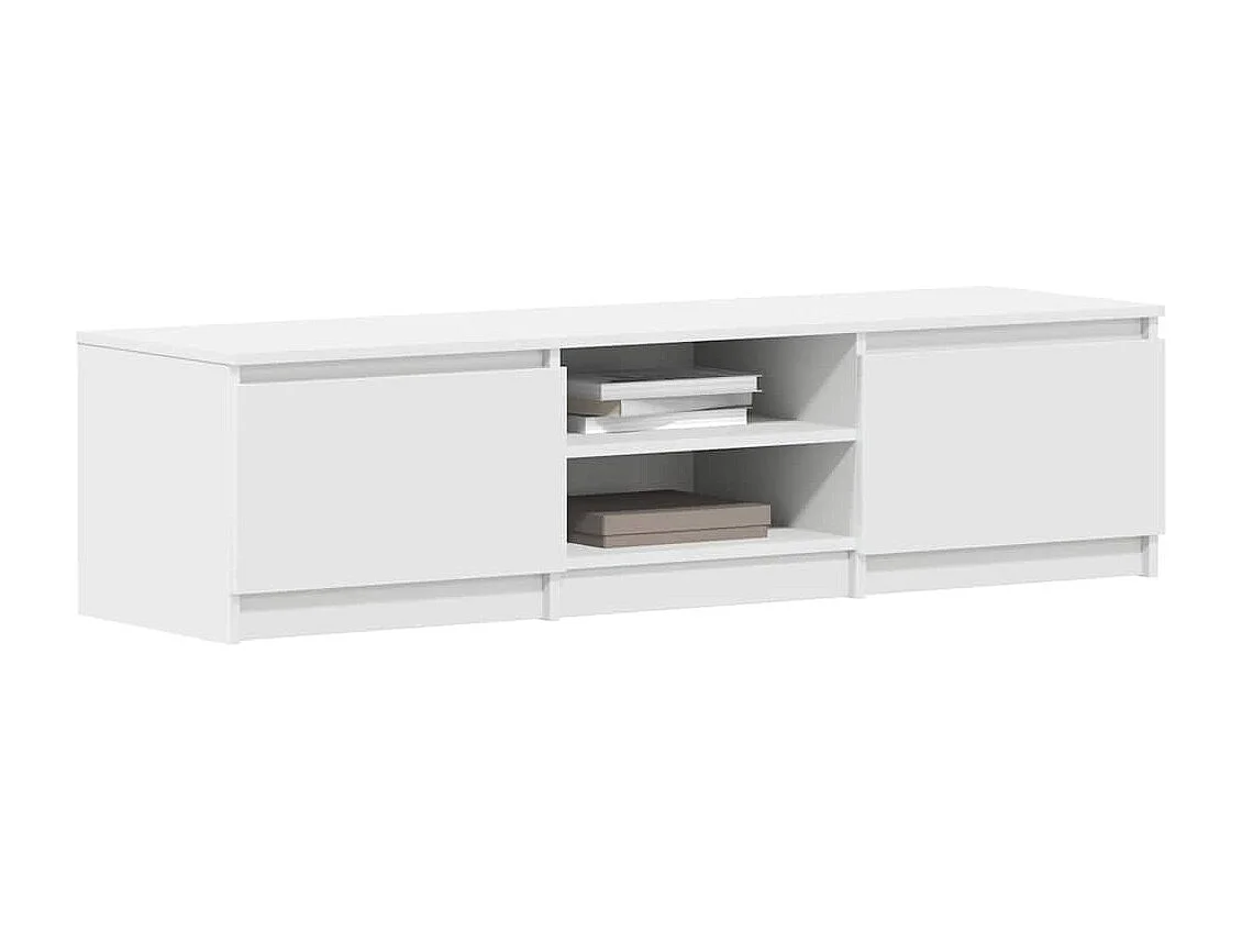 Meuble TV | Banc TV | Armoire TV Blanc 140x40x35,5 cm Bois d'ingénierie