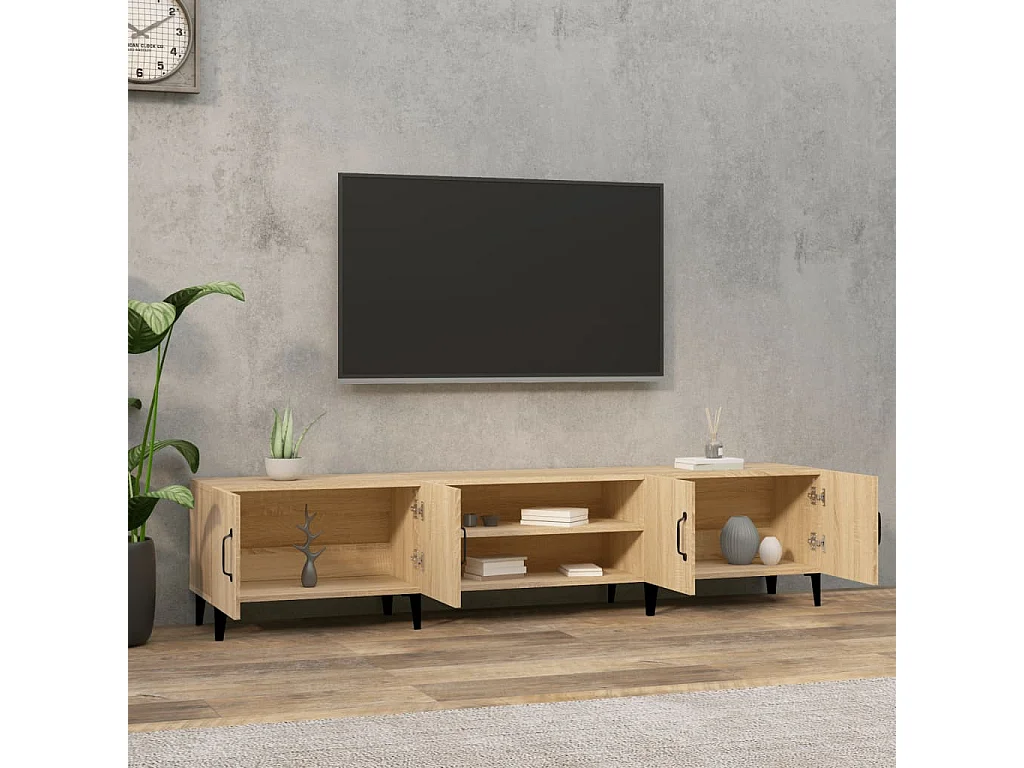 Mueble de TV | Mueble de salón roble Sonoma 180x31,5x40 cm madera de ingeniería