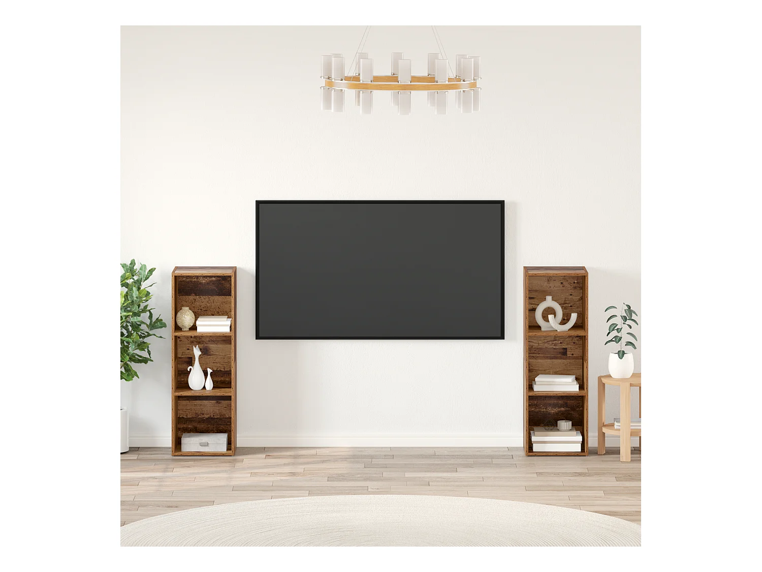 Conjunto de Mueble de TV | Mueble de salón 2 pcs Madera vieja 107 x 35 x 37 cm