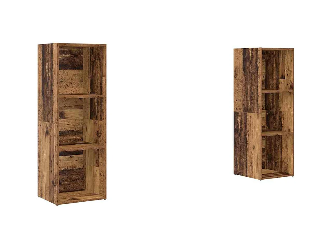 Conjunto de Mueble de TV | Mueble de salón 2 pcs Madera vieja 107 x 35 x 37 cm