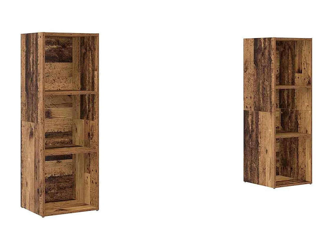 Conjunto de Mueble de TV | Mueble de salón 2 pcs Madera vieja 107 x 35 x 37 cm