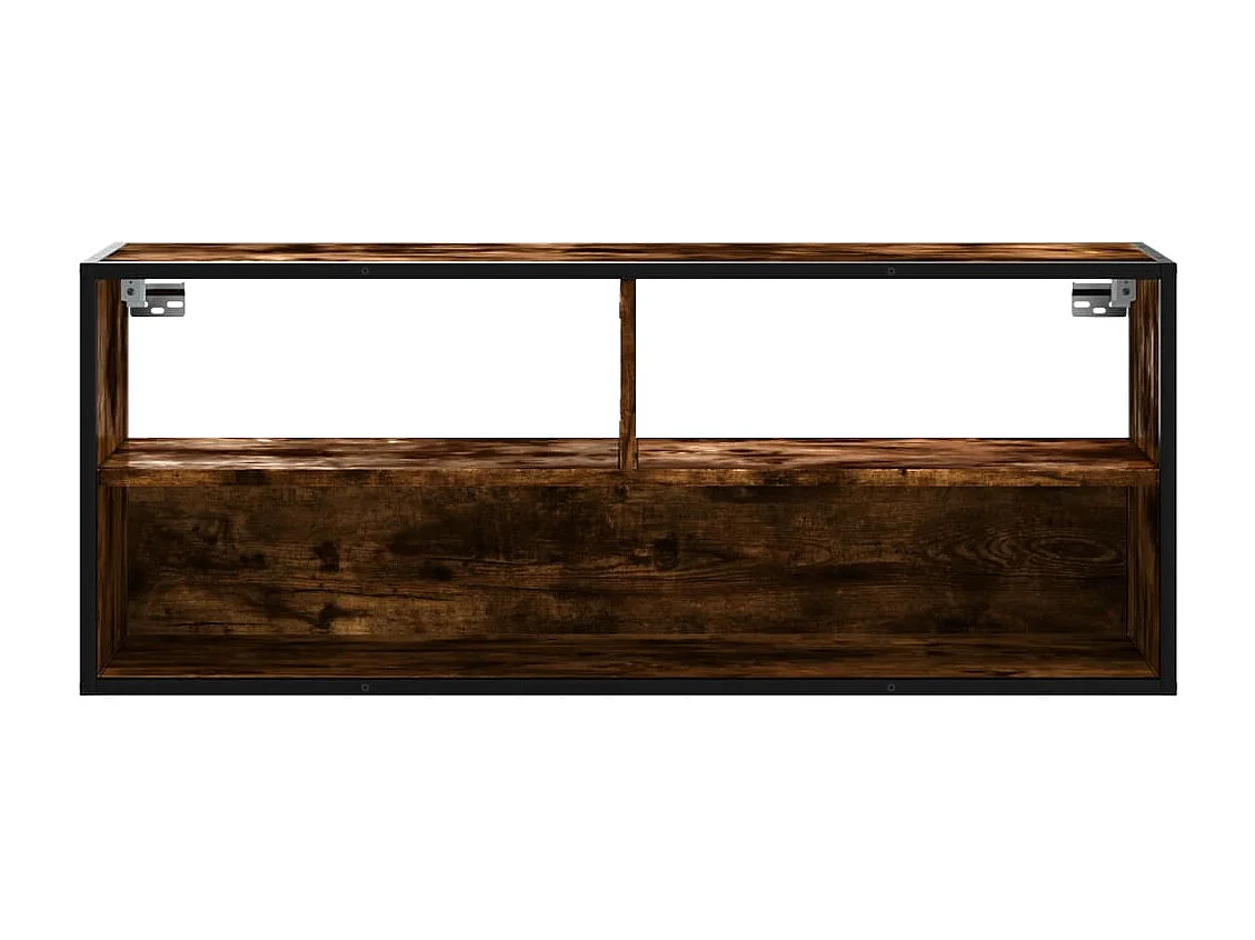 Tv-meubel | Tv-Bank | TV-kast100x31x39,5 cm bewerkt hout metaal gerookt eikenkleur