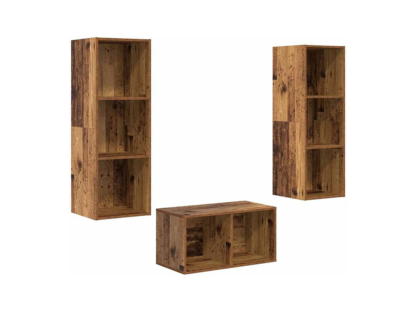 Conjunto de Mueble de TV | Mueble de salón Madera vieja 37 x 37 x 107 cm