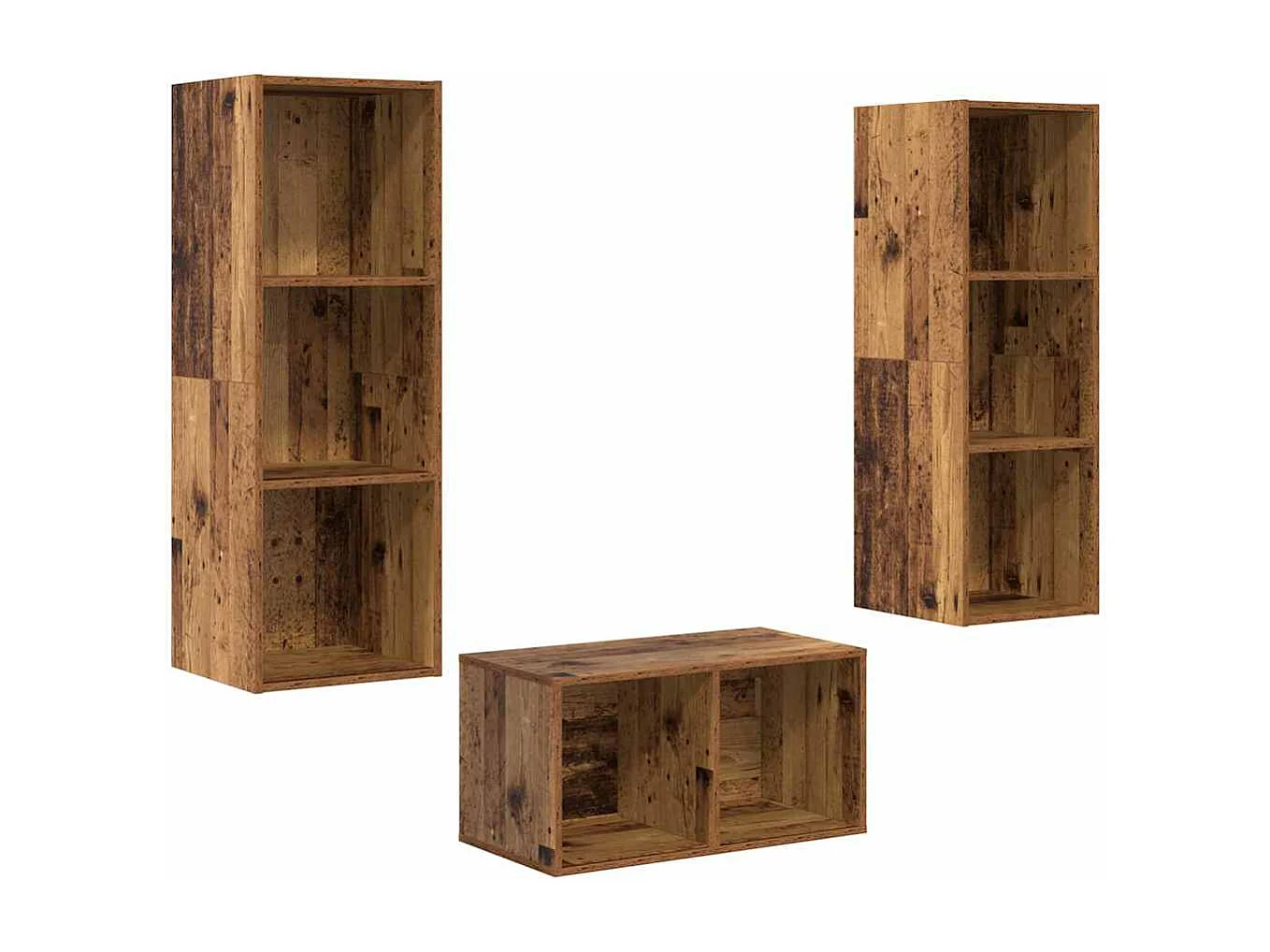 Conjunto de Mueble de TV | Mueble de salón Madera vieja 37 x 37 x 107 cm