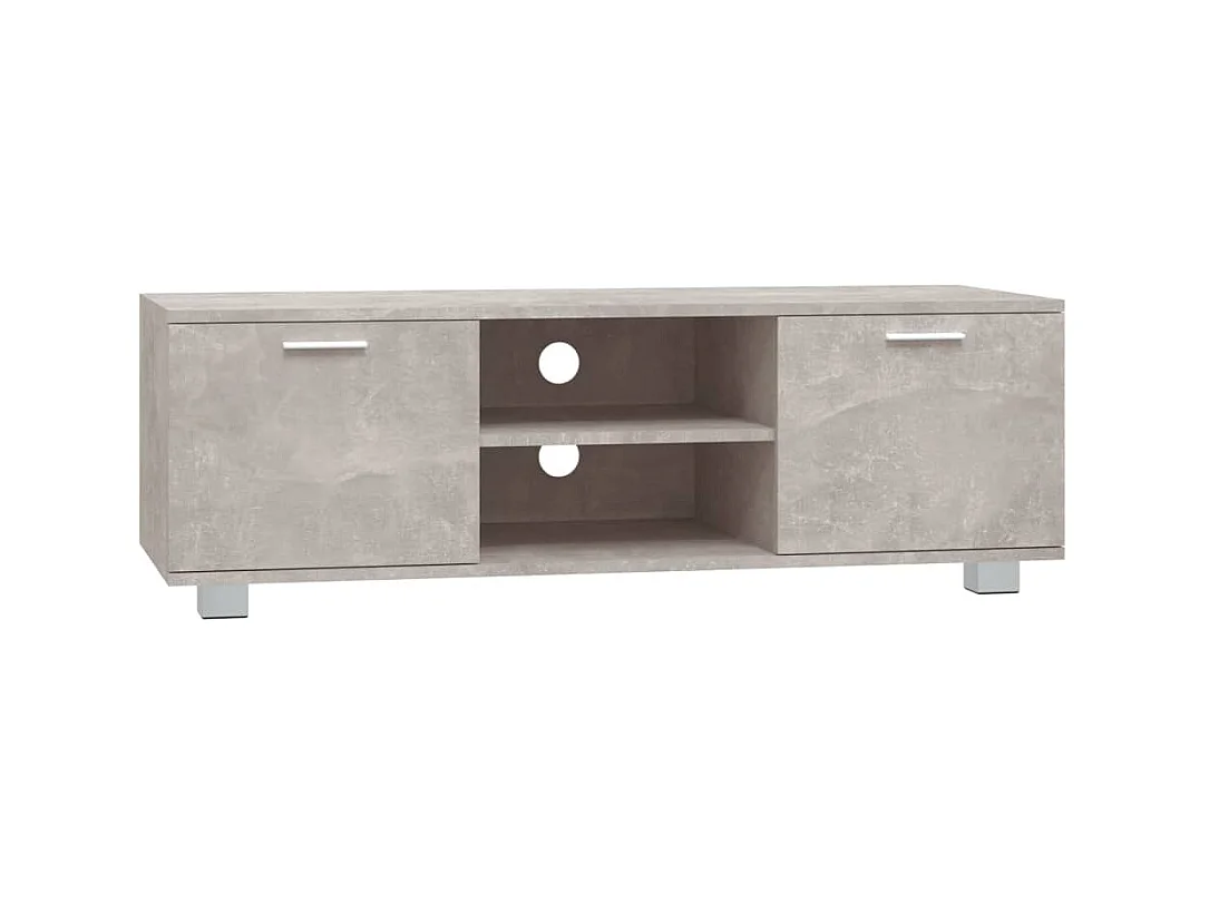 Mueble para TV  | Gabinete de TV |  Mueble de salón madera contrachapada gris hormigón 120x40,5x35cm