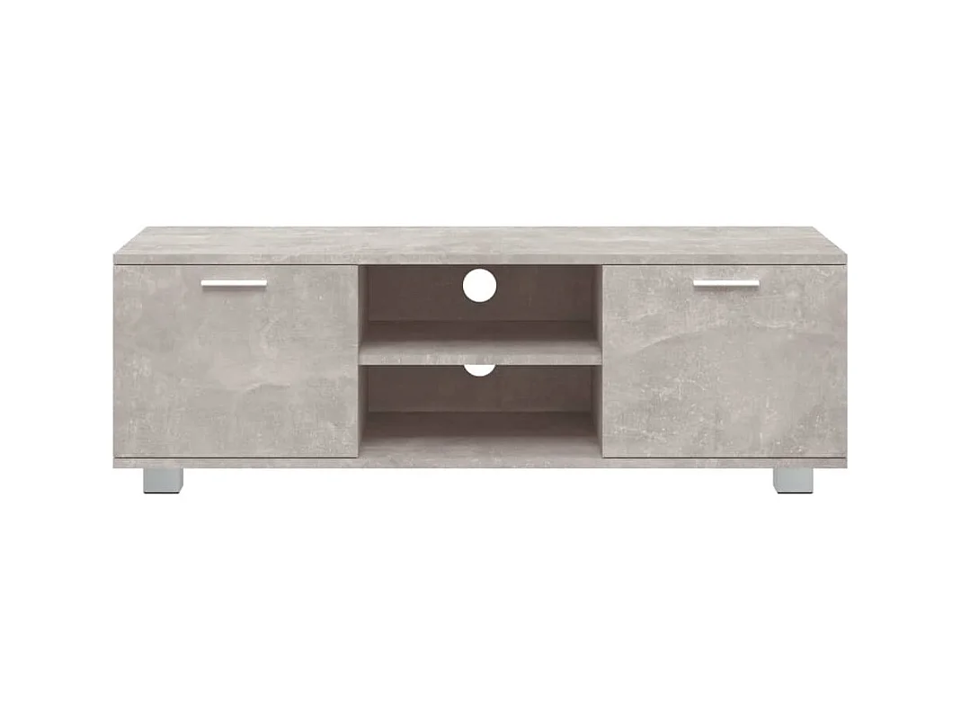Mueble para TV  | Gabinete de TV |  Mueble de salón madera contrachapada gris hormigón 120x40,5x35cm
