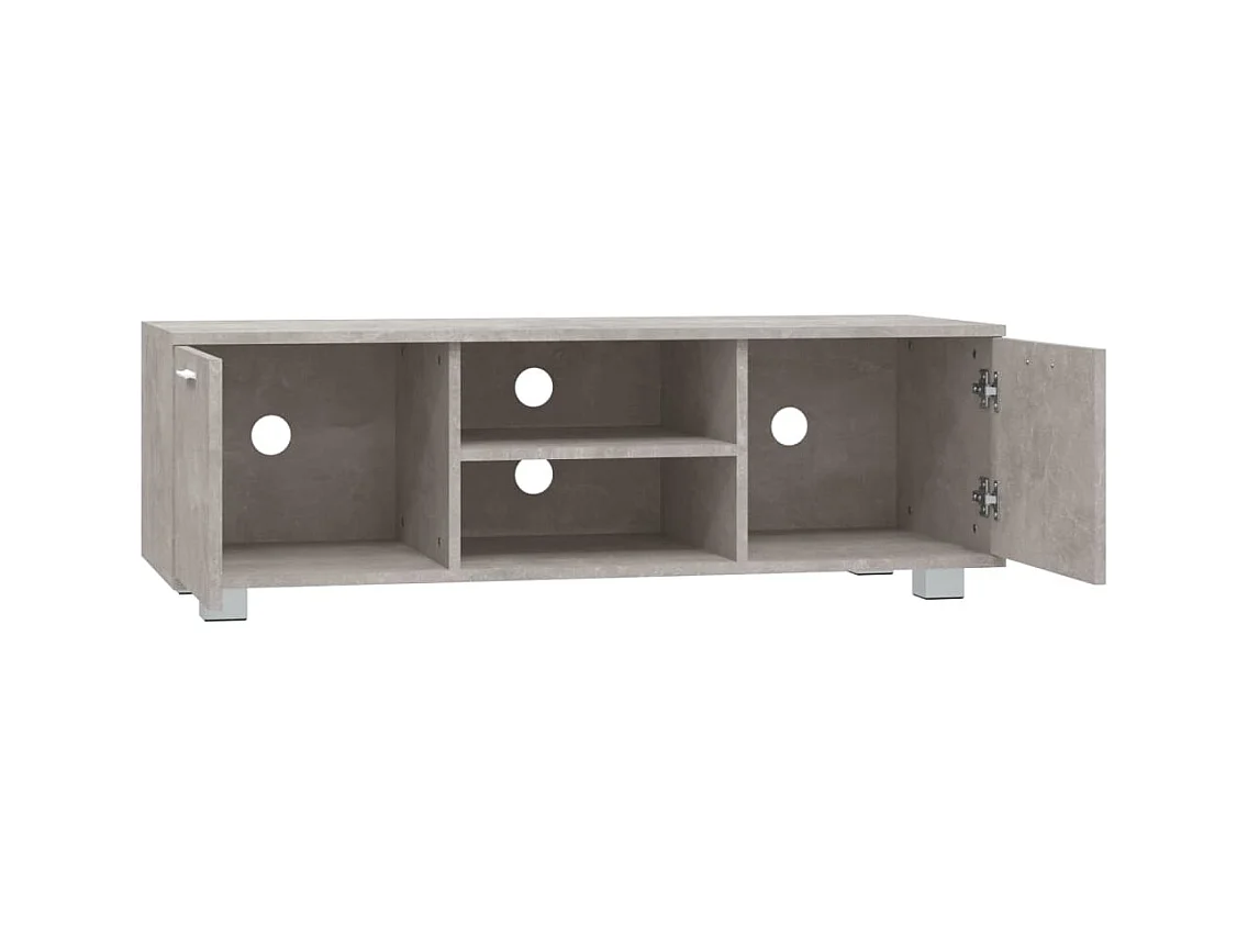 Mueble para TV  | Gabinete de TV |  Mueble de salón madera contrachapada gris hormigón 120x40,5x35cm