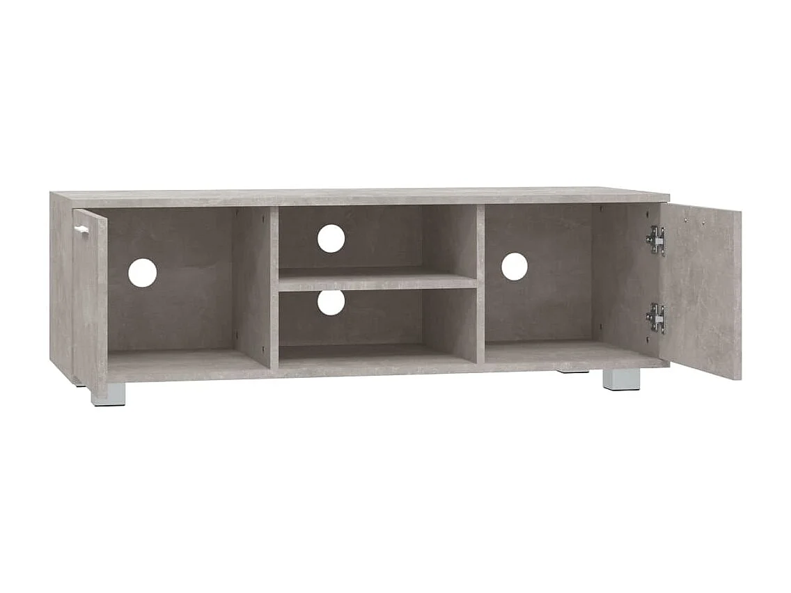 Meuble TV | Banc TV | Armoire TV Gris béton 120x40,5x35 cm Bois d'ingénierie