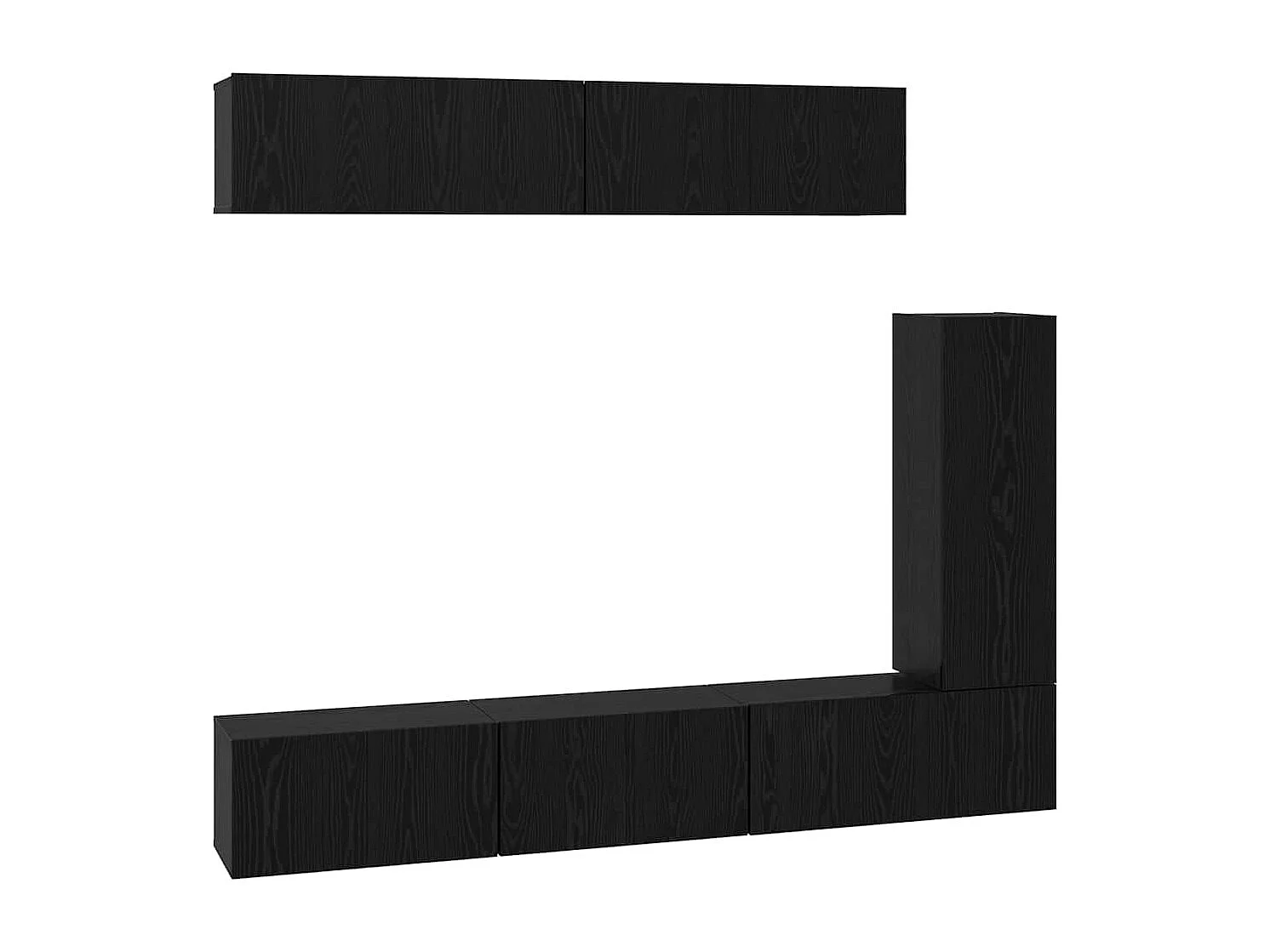 Ensemble meuble TV | Banc TV | Armoire TV 6 pcs Chêne noir 30,5 x 30 x 90 cm