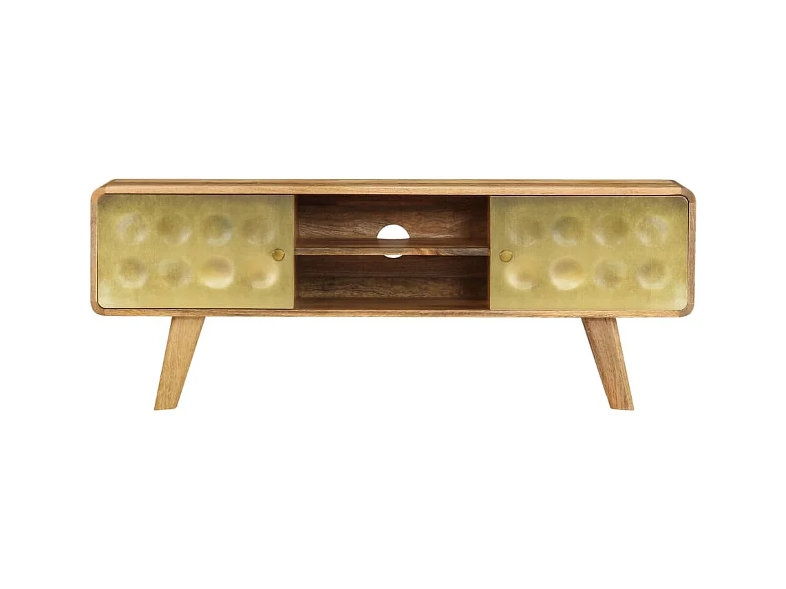 Mueble para TV  | Gabinete de TV |  Mueble de salón de madera maciza de mango 120x30x45 cm
