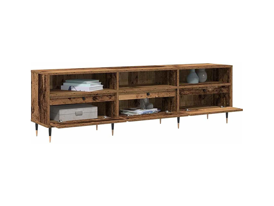 Tv-meubel | Tv-Bank | TV-kastOude Hout 150x30x44,5 cm Gefabriceerd Hout