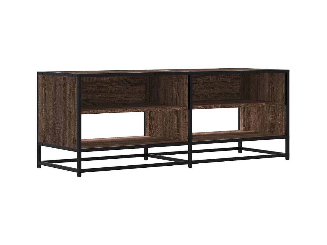 Tv-meubel | Tv-Bank | TV-kast120,5x40x46 cm bewerkt hout metaal bruin eikenkleur