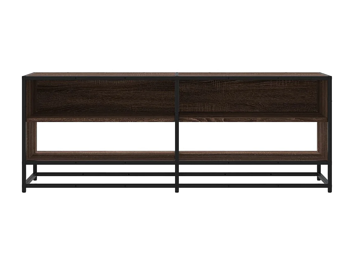 Meuble TV | Banc TV | Armoire TV chêne marron 120,5x40x46cm bois d'ingénierie et métal