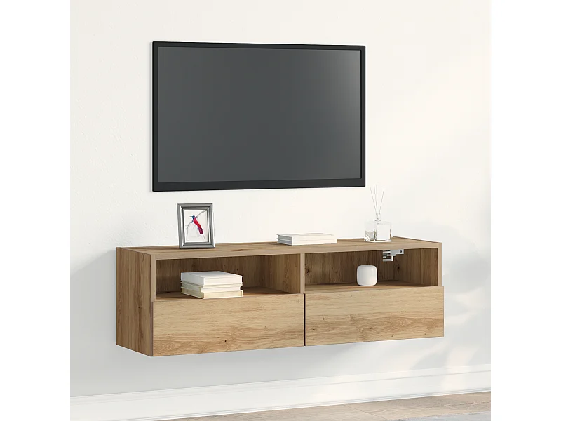 Mueble de TV | Mueble de salón Montado en la Pared Roble artisan 100x30x30cm