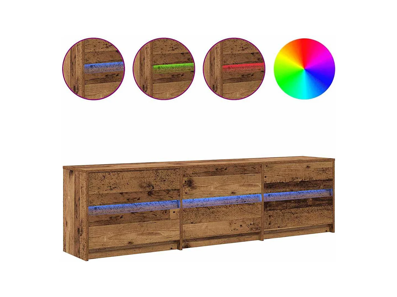 TV-kast | Tv-meubel | Tv-Bank Bruin 180 x 34 x 50 cm Geengineerd hout en Spaanplaat