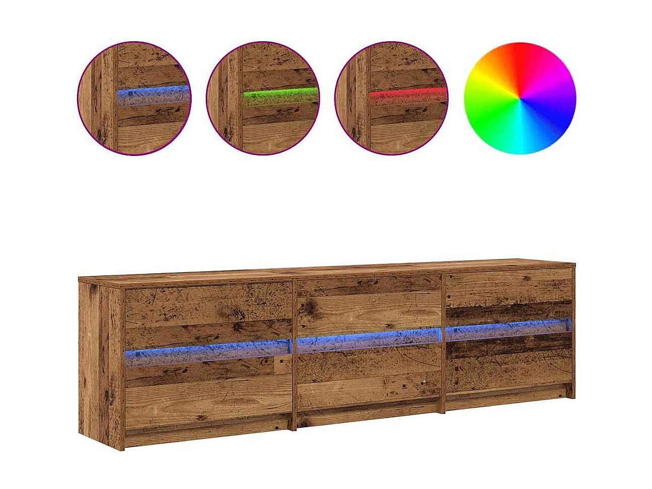 TV-kast | Tv-meubel | Tv-Bank Bruin 180 x 34 x 50 cm Geengineerd hout en Spaanplaat