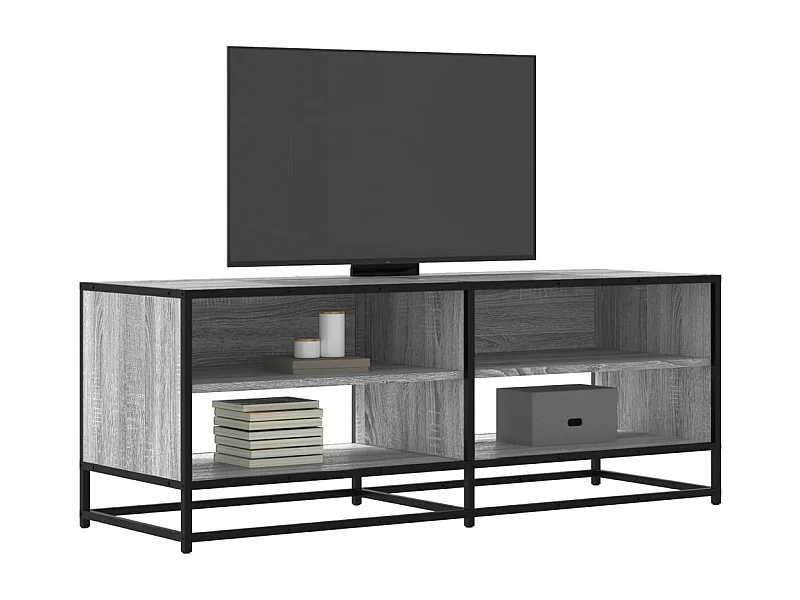 Tv-meubel | Tv-Bank | TV-kast120,5x40x46 cm bewerkt hout metaal grijs sonoma eiken