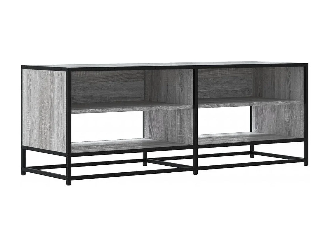 Meuble TV | Banc TV | Armoire TV sonoma gris 120,5x40x46 cm bois d'ingénierie et métal