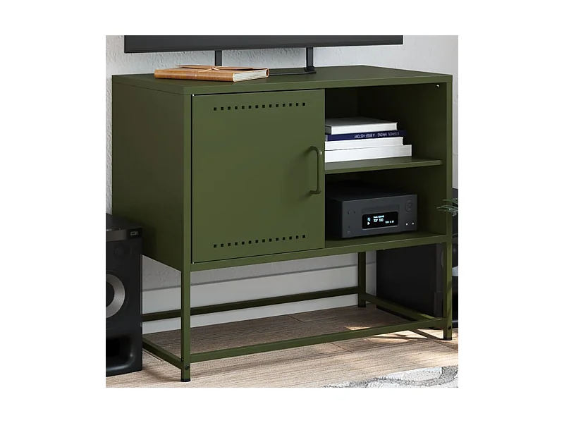 Tv-meubel | Tv-Bank | TV-kast100,5x39x60,5 cm staal mosterdgeel