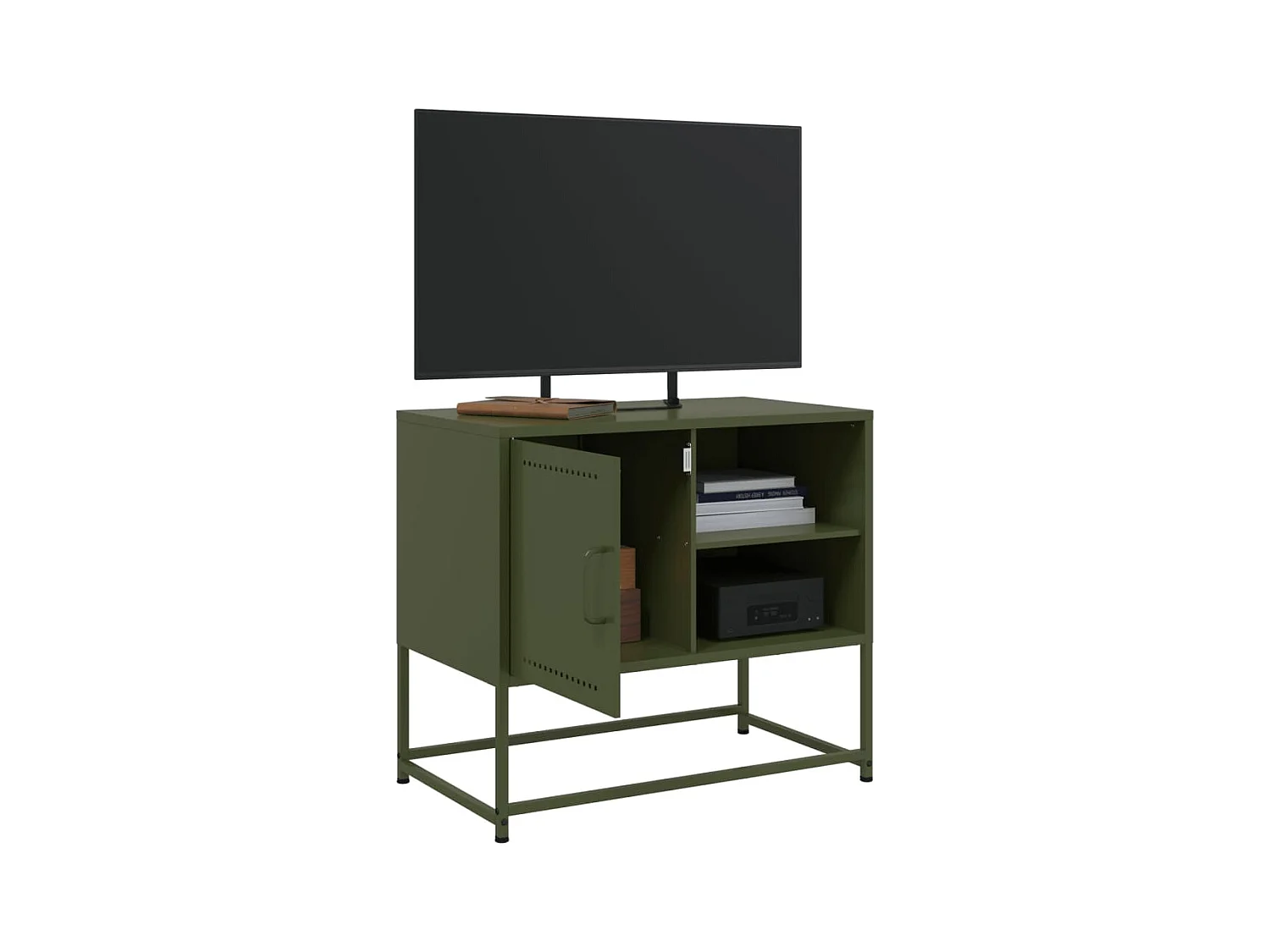 Tv-meubel | Tv-Bank | TV-kast100,5x39x60,5 cm staal mosterdgeel