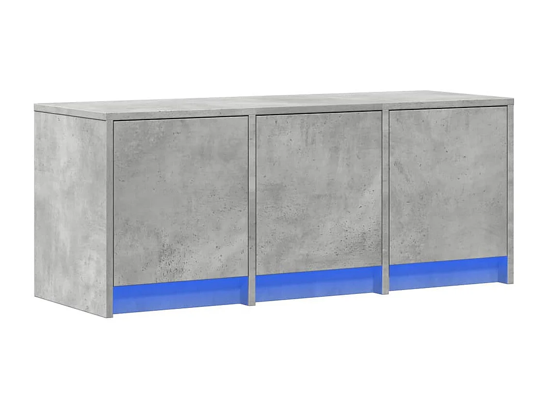 Tv-meubel | Tv-Bank | TV-kastmet LED 97x34x40 cm bewerkt hout betongrijs