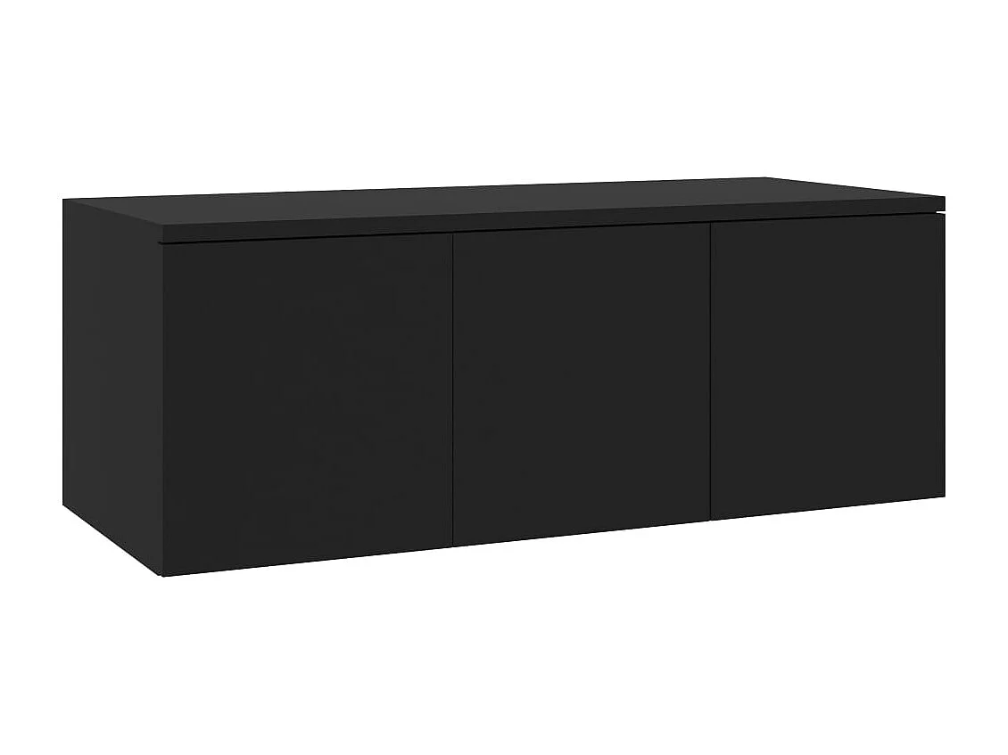 Mueble para TV  | Gabinete de TV |  Mueble de salón madera contrachapada negro 80x34x30 cm