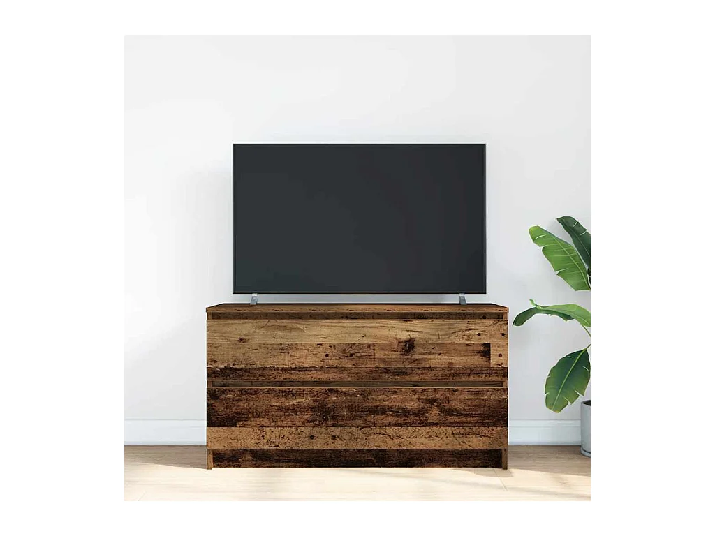 Tv-meubel | Tv-Bank | TV-kast100x35x54 cm bewerkt hout oud houtkleurig
