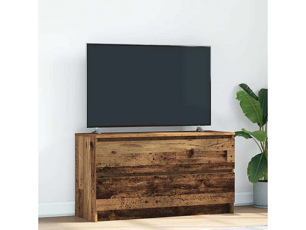 Tv-meubel | Tv-Bank | TV-kast100x35x54 cm bewerkt hout oud houtkleurig
