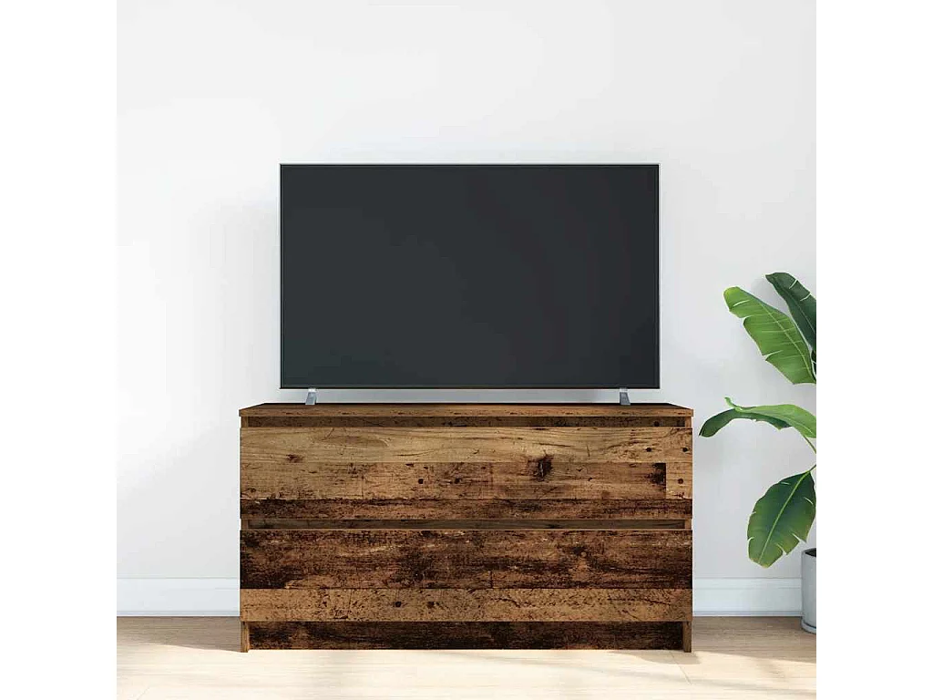 Tv-meubel | Tv-Bank | TV-kast100x35x54 cm bewerkt hout oud houtkleurig