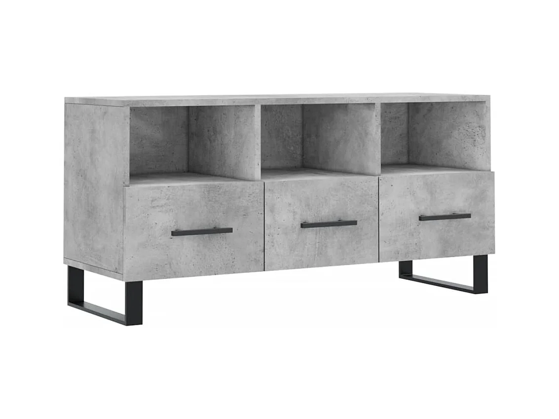 Mueble de TV | Mueble de salón madera de ingeniería gris hormigón 102x36x50 cm