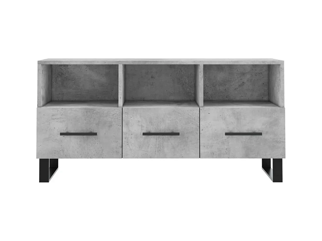 Mueble de TV | Mueble de salón madera de ingeniería gris hormigón 102x36x50 cm