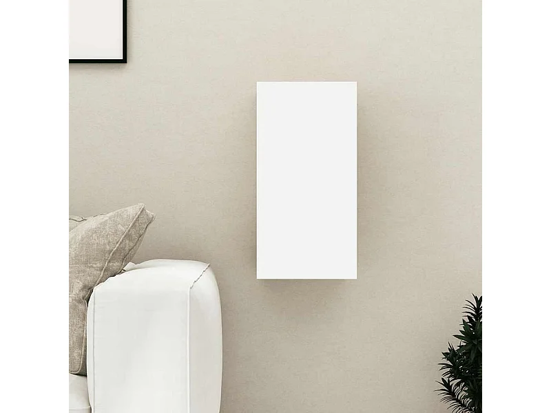 Meuble TV | Banc TV | Armoire TV Blanc 30,5x30x60 cm Bois d’ingénierie