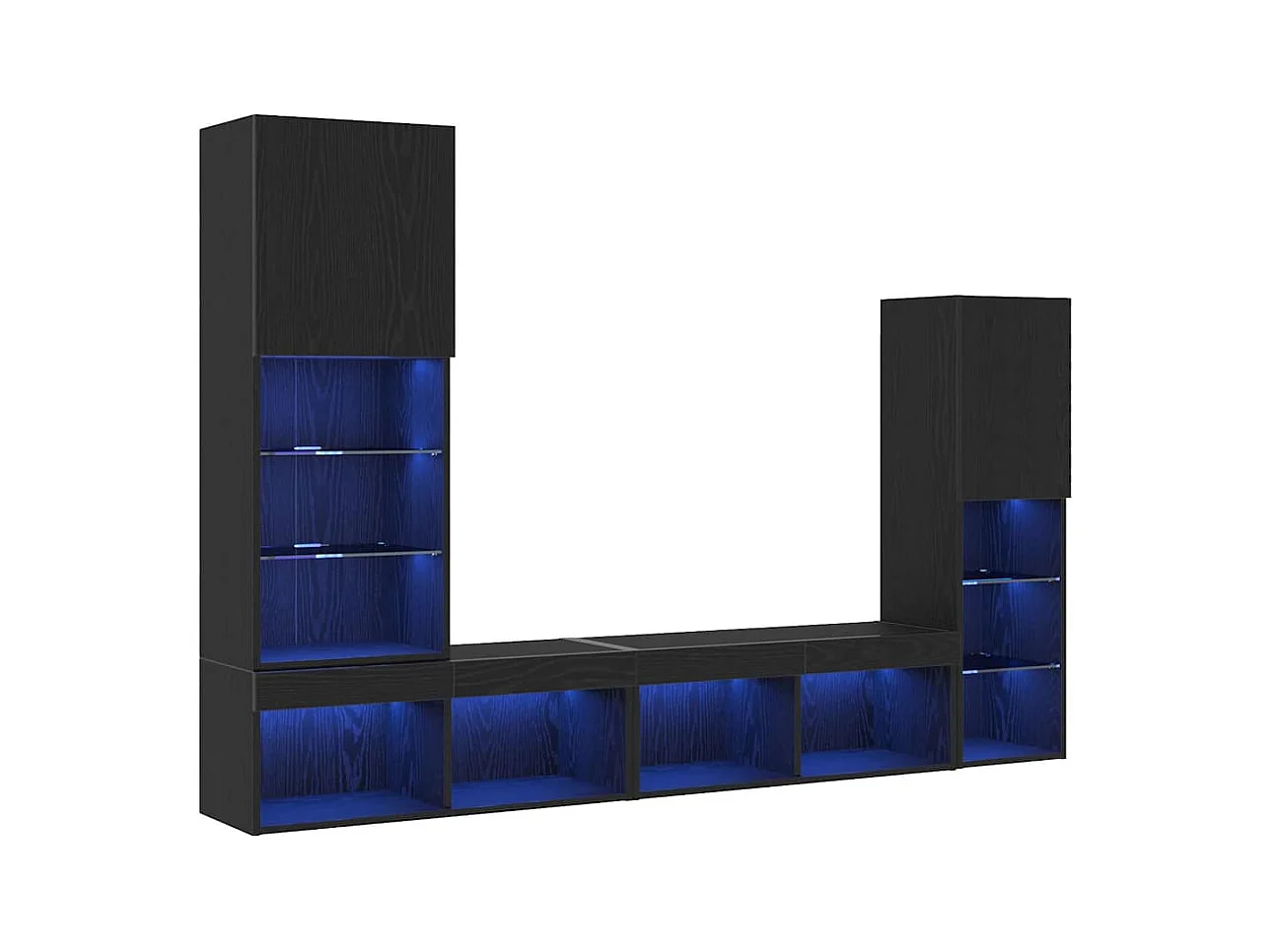 Gabinete de TV | Mueble de TV | Mueble de salón Roble negro 40.5 x 30 x 102 cm