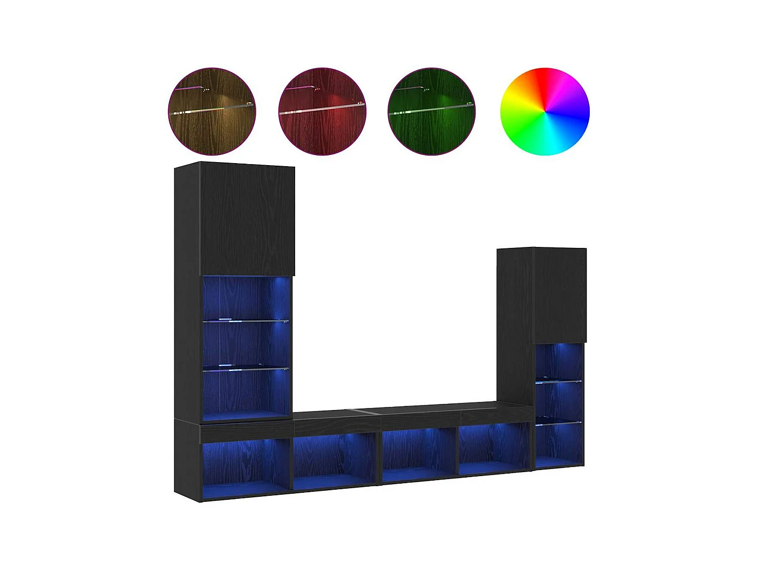 Gabinete de TV | Mueble de TV | Mueble de salón Roble negro 40.5 x 30 x 102 cm