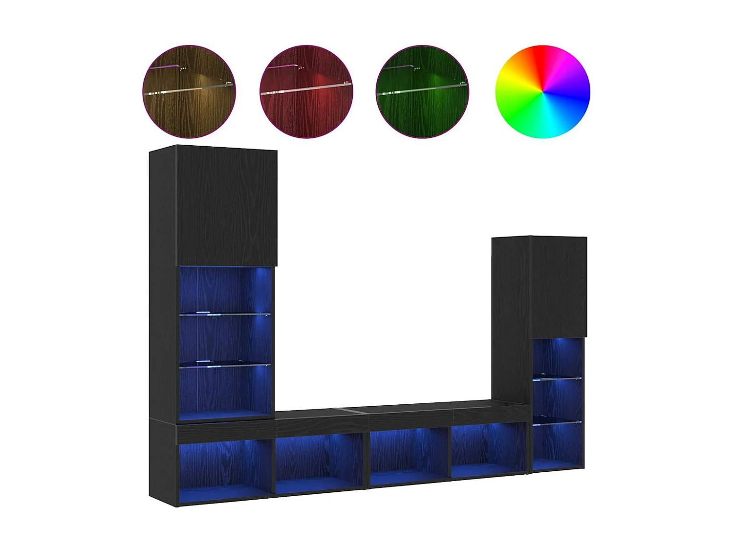 Tv-meubel | Tv-Bank | TV-kast30,5x30x102 cm bewerkt hout zwart eikenkleurig