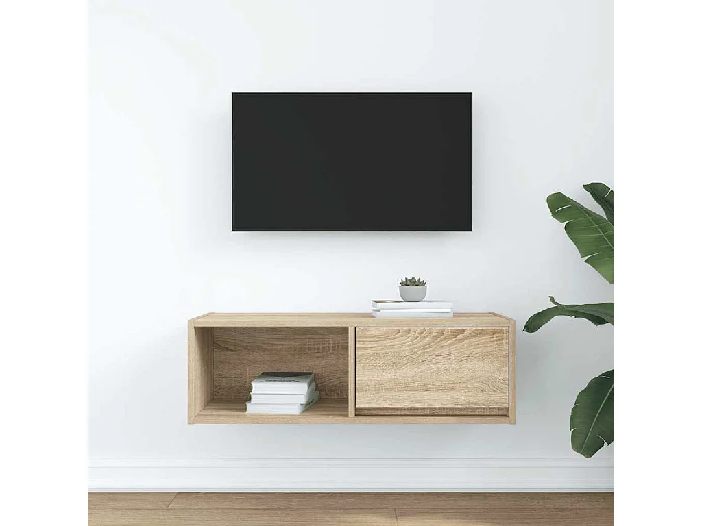 Mueble de TV | Mueble de salón de roble Sonoma 80x31x25,5 cm Madera de ingeniería