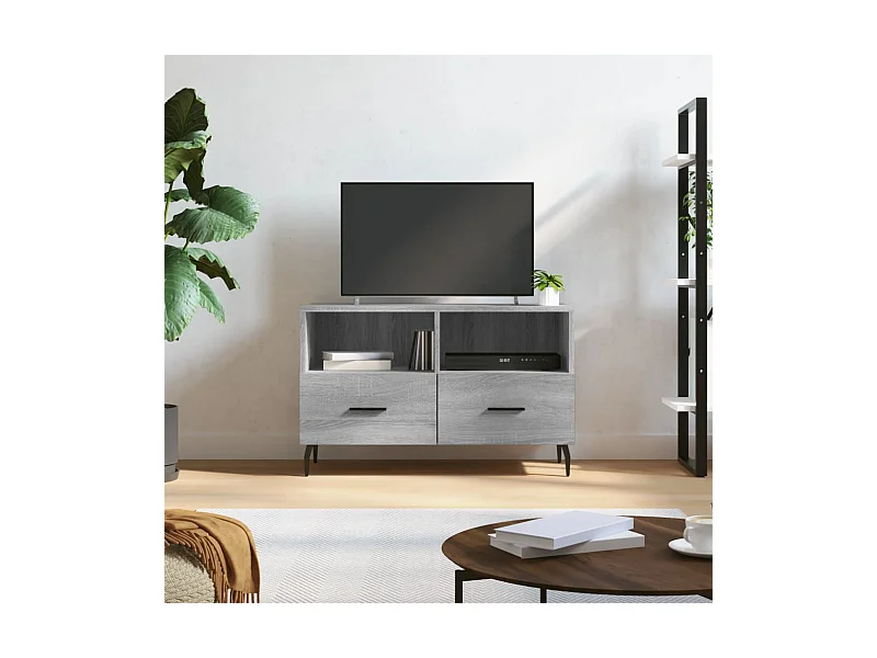 Meuble TV | Banc TV | Armoire TV Sonoma gris 80x36x50 cm Bois d'ingénierie