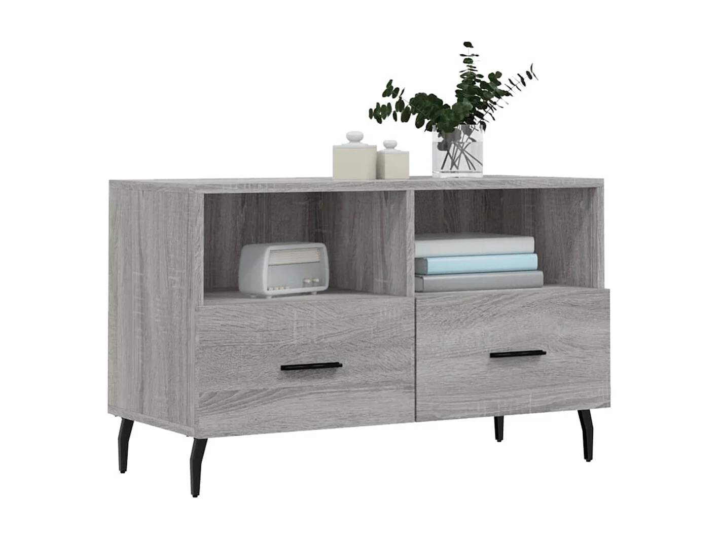 Meuble TV | Banc TV | Armoire TV Sonoma gris 80x36x50 cm Bois d'ingénierie