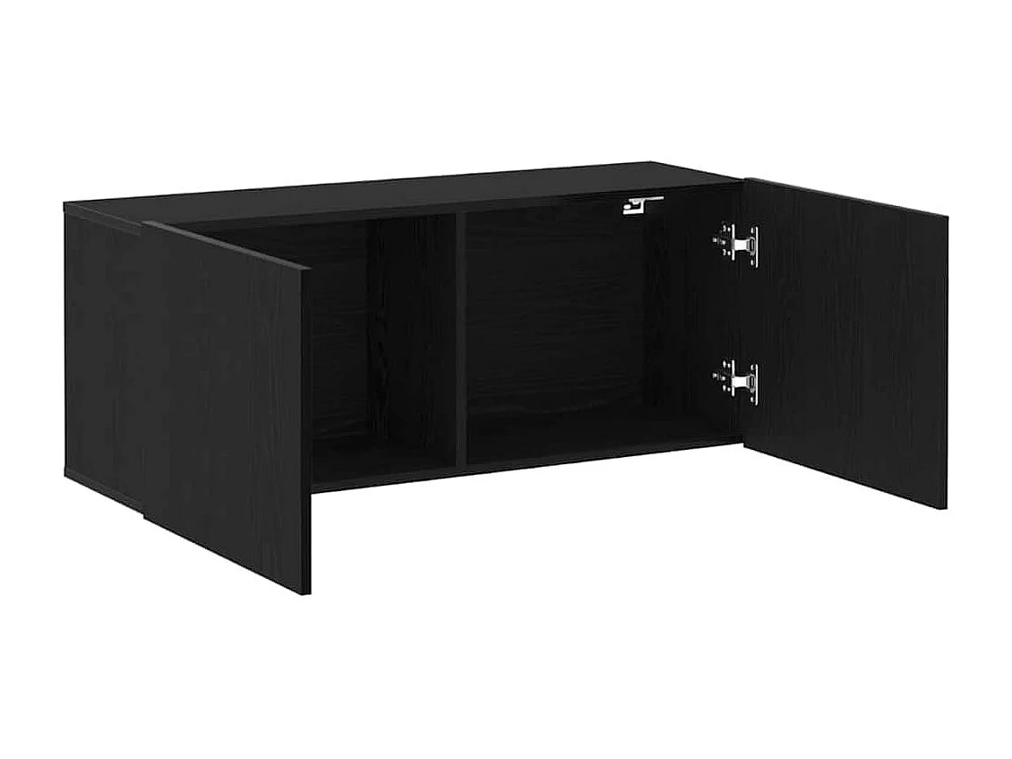 Meuble TV | Banc TV | Armoire TV mural Chêne noir 100x30x41 cm Bois d'ingénierie