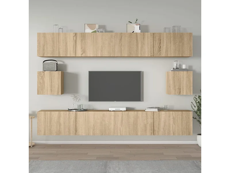 Ensemble de meubles TV | Bancs TV | Armoires TV 6 pcs Chêne sonoma Bois d'ingénierie