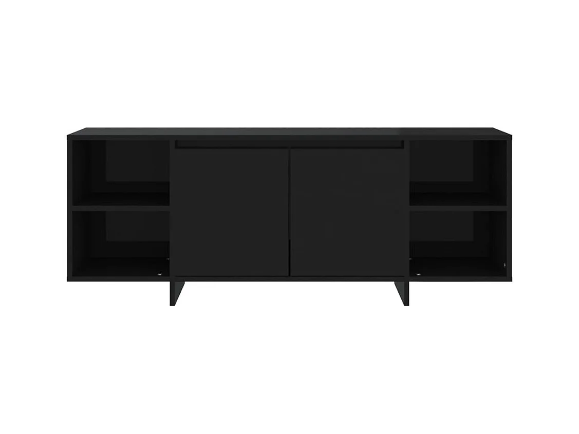 Mueble para TV  | Gabinete de TV |  Mueble de salón madera contrachapada negro 130x35x50 cm