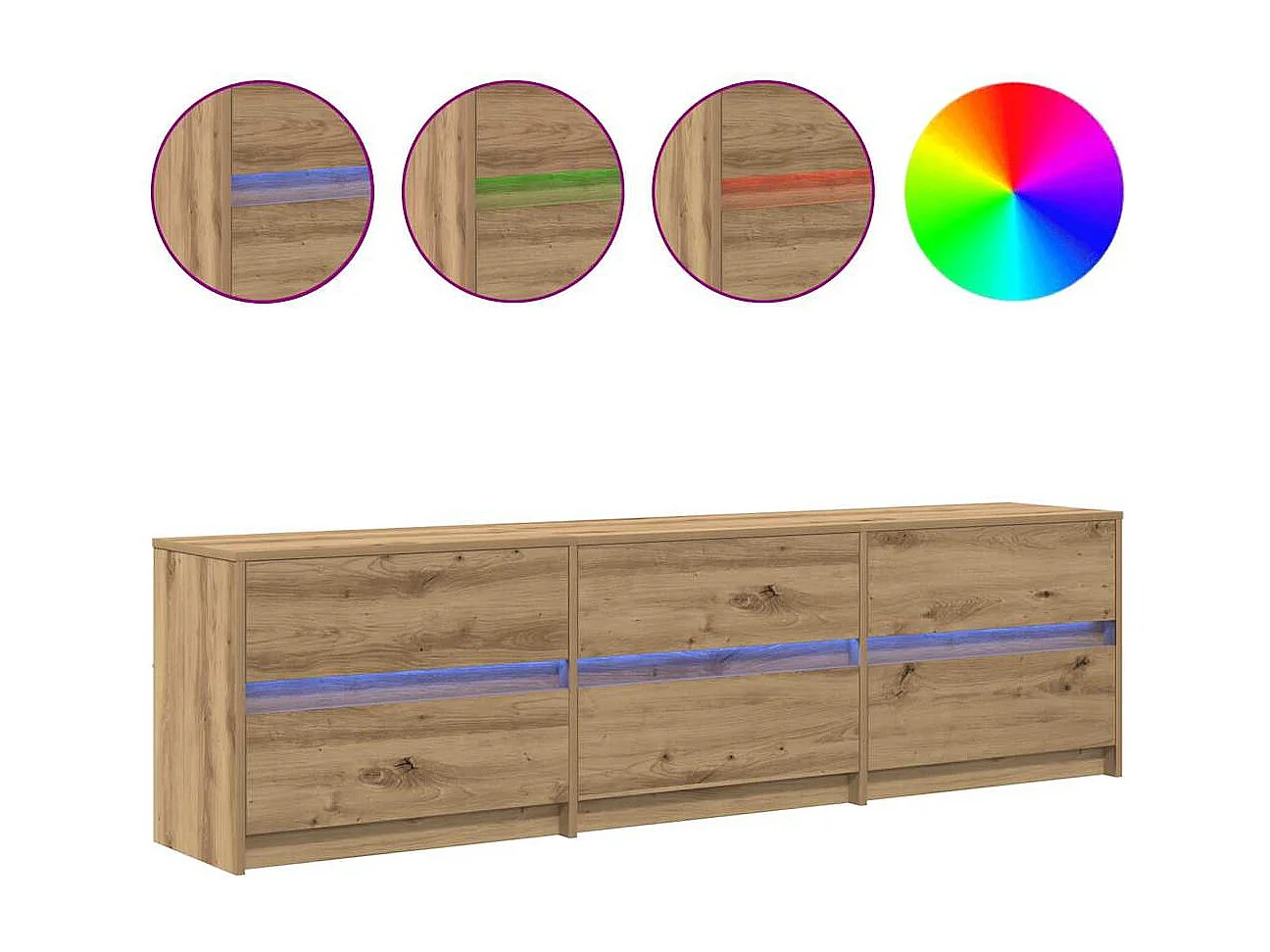 Gabinete de TV | Mueble de TV | Mueble de salón Marrón 181 x 34 x 50 cm