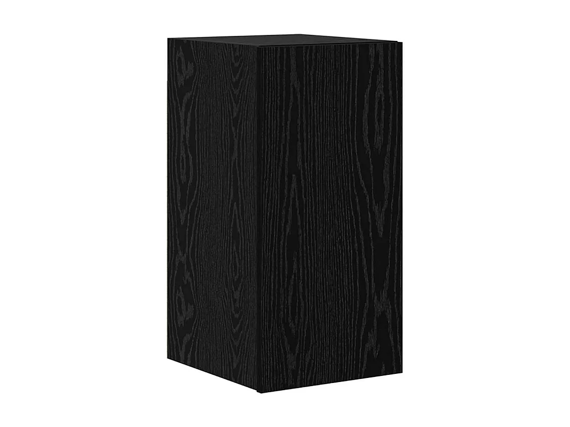 Meuble TV | Banc TV | Armoire TV mural avec étagère 6 pcs Chêne Noir Bois d'ingénierie