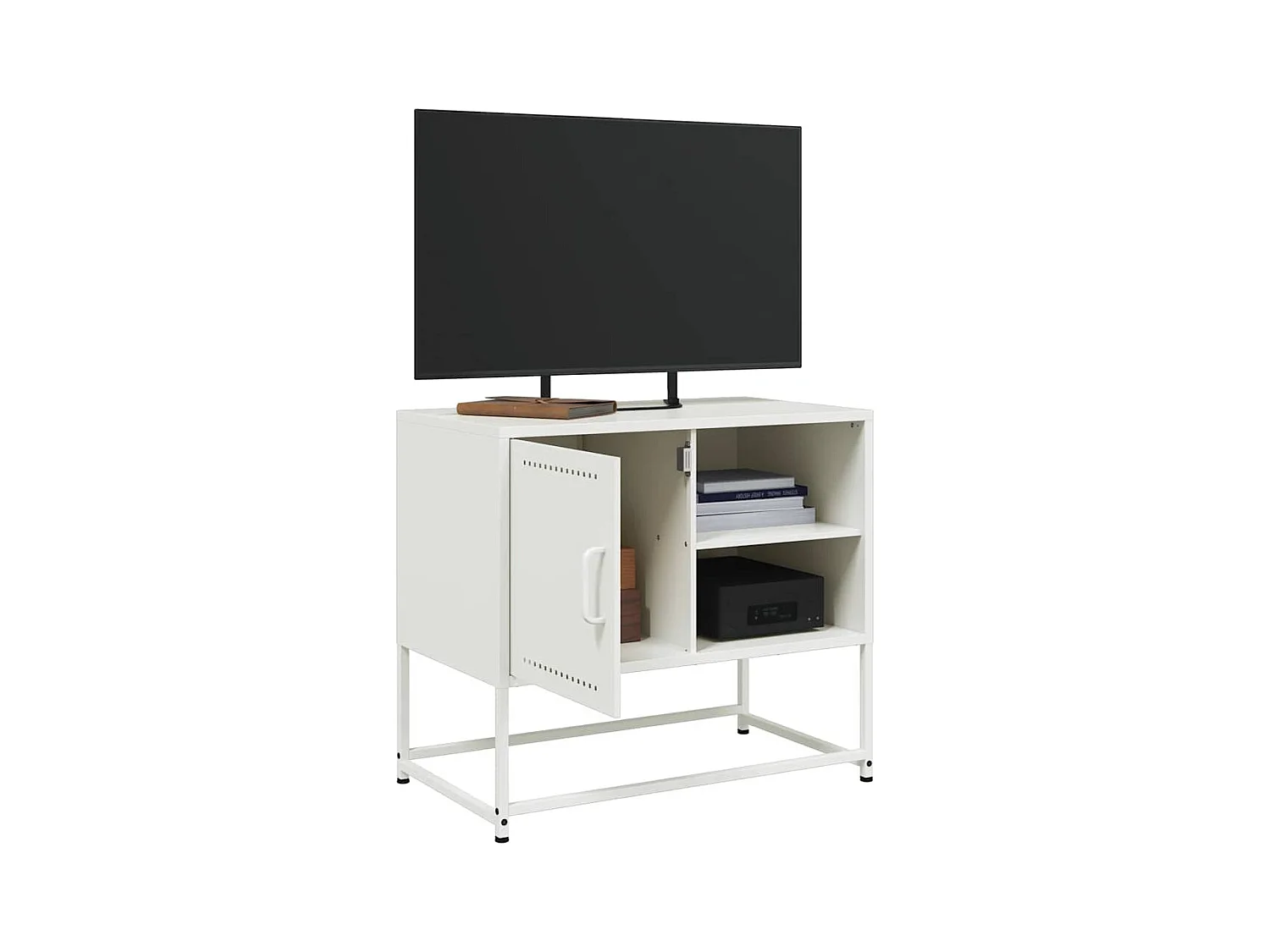 Tv-meubel | Tv-Bank | TV-kast68x39x60,5 cm staal wit